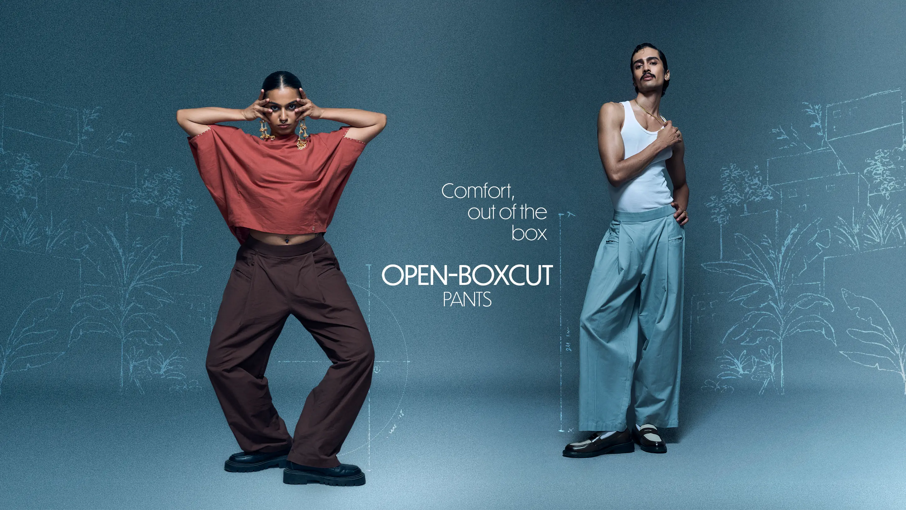Comfort, out of the box &mdash; Open-Boxcut Pants